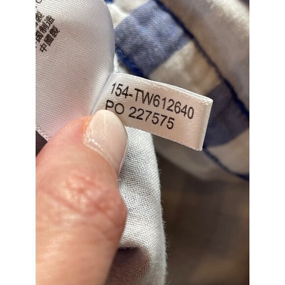 Tommy Bahama Blue And White Gingham Print Button Front Sleeveless Dress Size XXS - Picture 11 of 11